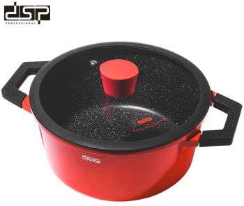 Oala cu capac din fier negru-galben 2.7L 20cm DSP CA002-B20 