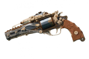 Puzzle 3D Revolver clasic negru HC lemn 176 piese 