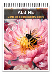 Carte de colorat pentru adulti Albine 50 Ilustratii Antistres pentru Relaxare 100 pagini 