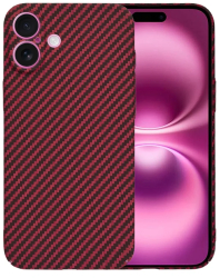 Husa pentru iPhone 16 Plus - Techsuit Carbonite FiberShell - Red 