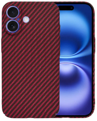 Husa pentru iPhone 16 - Techsuit Carbonite FiberShell - Red 
