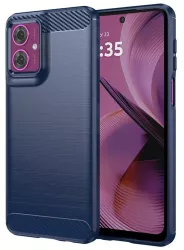 Husa pentru Motorola Moto G55 - Techsuit Carbon Silicone - Blue 