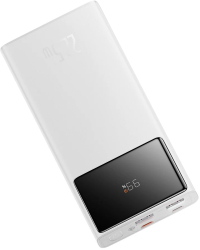 Acumulator Extern 2x USB Type-C Micro-USB 22.5W 10000mAh + Cablu Type-C 3A 30cm - Baseus Star-Lord PPXJ100002 - White 