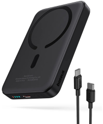 Acumulator Extern Type-C Incarcare Wireless 20W 10000mAh + Cablu Type-C 30cm - Baseus Mini Air P10059001113-00 - Black 