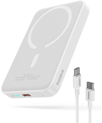 Acumulator Extern Type-C Incarcare Wireless 20W 10000mAh + Cablu Type-C 30cm - Baseus Mini Air P10059001223-00 - White 