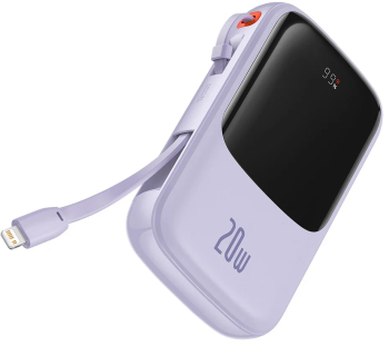 Baterie Externa 2x Lightning Type-C USB 20000mAh 20W - Baseus Qpow Pro PPQD030005 - Purple 