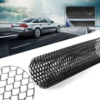 Grila Sport Tuning din Aluminiu dimensiune 100 x 33cm decupabila culoare Neagra 