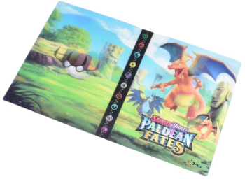Album Pokemon Scarlet Violet Paldean Fates compartimentat pentru 240 carti 3D multicolor 32 cm 