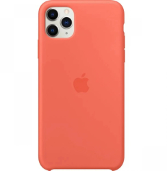 Husa Apple Silicon Case pentru iPhone 11 Pro Max MX022ZM/A / MX022ZE/A Clementine 