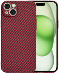 Husa pentru iPhone 12 - Techsuit Carbonite FiberShell - Red 