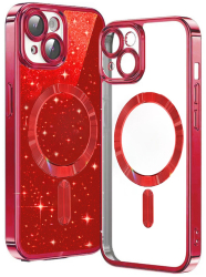 Husa pentru iPhone 15 Plus - Techsuit Luxury Glitter MagSafe - Red 