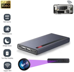Baterie Externa /Power Bank TSS-PB-H12 cu Camera Ascunsa WiFi P2P IP Full HD Incarcator Wireless Detectie Miscare Vedere Noctuna 