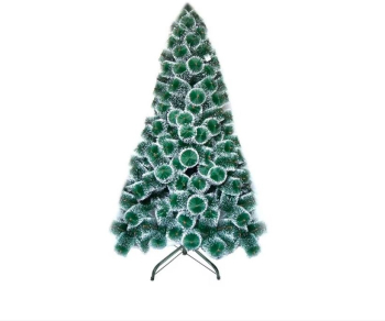 Brad Artificial 120 cm pin bogat cu varfuri albe suport metalic - A1