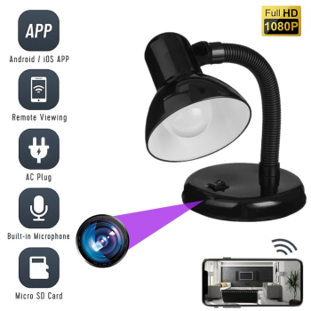Camera Spion TSS-VEIOZA-W Ascunsa in Lampa WIFI Full HD Inregistrare Audio-Video Detectia miscarii cu Card Micro SD de 32GB Inclus 
