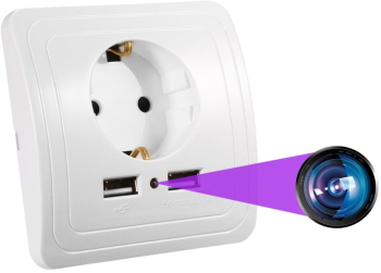 Camera Spion WIFI TSS-PEU3W Ascunsa in Priza Full HD 5MP Inregistrare Audio-Video Detectia Miscarii cu Aplicatie Live 