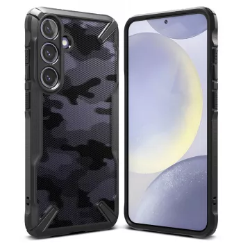 Husa pentru Samsung Galaxy S24 - Ringke Fusion X Design - Camo Black 