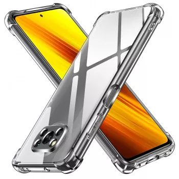 Husa pentru Xiaomi Poco X3 / Poco X3 NFC / Poco X3 Pro - Techsuit Shockproof Clear Silicone - Clear 