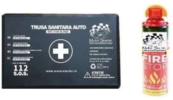 Kit Rutier Omologat - Stingator Spray 1000ml + Trusa Medicala 
