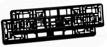 Set 2 suporti numar inmatriculare auto negru 
