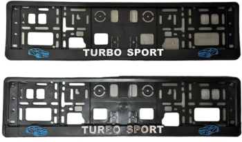 Set 2 suporti numar inmatriculare universali Turbo Sport 