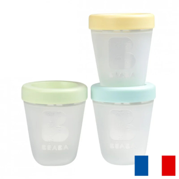 Set 3 recipiente silicon Beaba 200 ml Spring 