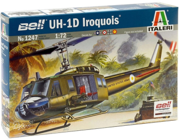 Kit de construit elicopter UH - 1D Slick Iroquis / Lungime 18 cm / Scara 1 72 / 14+