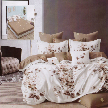 Lenjerie De Pat Finet 6 Piese Cearceaf Pat Cu Elastic Cearceaf Pilota 200X230 2 Fete Perna 50X70 2 Fete Perna 70X70 Extra Hf6P119 