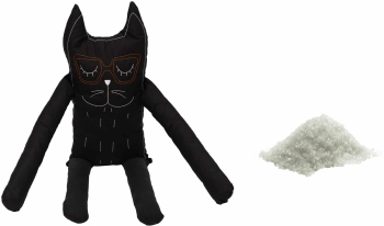 Perna In Forma De Pisica Somnart Bumbac Umplutura Sare Negru 
