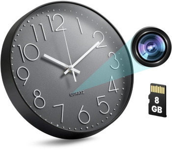 Camera spion in Ceas de perete iUni W31 8GB Wi-Fi Full HD Senzor de miscare