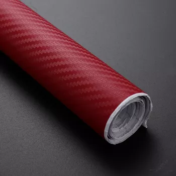 Folie colantare auto Carbon 3D - Rosu 3m x 1 27m 