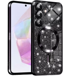 Husa pentru Samsung Galaxy A35 5G - Techsuit Luxury Glitter MagSafe - Black 