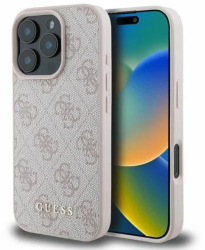 Husa pentru iPhone 16 Pro - Guess Hardcase 4G Classic GUHCP16LG4GFPI - Pink 