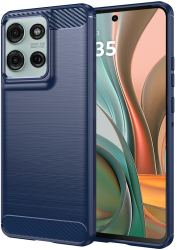 Husa pentru Motorola Moto G75 - Techsuit Carbon Silicone - Blue