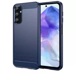 Husa pentru Samsung Galaxy A55 5G - Techsuit Carbon Silicone - Blue