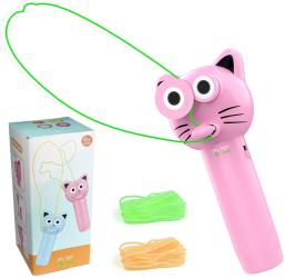 Jucarie interactiva pentru pisici si caini Glowforhome lansator sfoara antistres stimuleaza instinctul de vanatoare mentine activitatea 