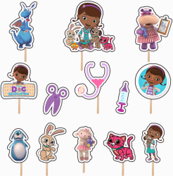 Set 13 figurine tort/briose Doctorita Plusica KZE Prints Photo Paper Glossy 