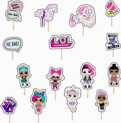 Set 15 figurine tort/briose LOL Surprise KZE Prints Photo Paper Glossy 