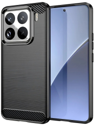 Husa pentru Xiaomi 15 Pro - Techsuit Carbon Silicone - Black 