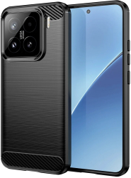 Husa pentru Xiaomi 15 - Techsuit Carbon Silicone - Black 