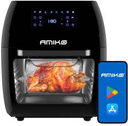 Friteuza cu grill WiFi si rotisor AMIKO A80 12L fara ulei 1700 W