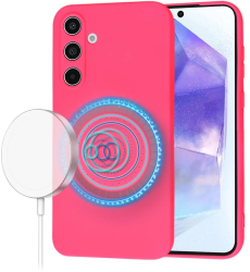 Husa pentru Samsung Galaxy A55 5G - Techsuit SoftFlex MagSafe - Hot Pink 