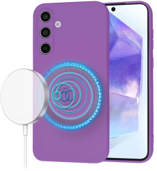 Husa pentru Samsung Galaxy A55 5G - Techsuit SoftFlex MagSafe - Purple 