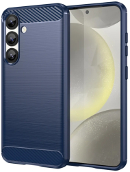 Husa pentru Samsung Galaxy S25 - Techsuit Carbon Silicone - Blue 