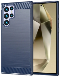 Husa pentru Samsung Galaxy S25 Ultra - Techsuit Carbon Silicone - Blue 
