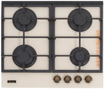 Plita incorporabila Fram Gaz 4 arzatoare Aprindere electrica Gratar fonta Duze GPL incluse 60 cm Sticla bej 