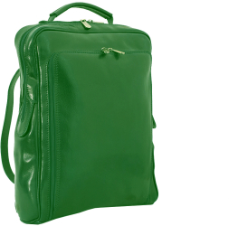 Rucsac dama din piele naturala vachetta verde FRD106V 