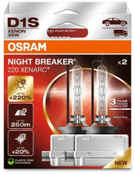 Set 2 Becuri Auto Xenon D1S OSRAM NIGHT BREAKER LASER Next Generation +220 85V 35W 