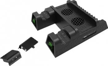 Stand Vertical - XBOX ONE Fat / S / X cooler usb hub stand incarcare cu acumulatori si suport jocuri 