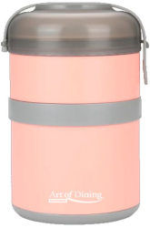 Caserola termica cu perete dublu Art of dining by Heinner Loca inox 920 ml roz 