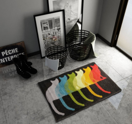 Covor Camera Copii Model Pisici 11096-180 Marime 40 x 60 cm Multicolor Inaltime Fir 9 mm Antialergic Polipropilena Gradinita Cresa Loc de